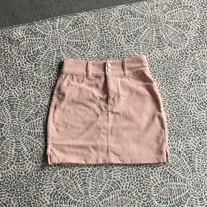 Pink mini skirt